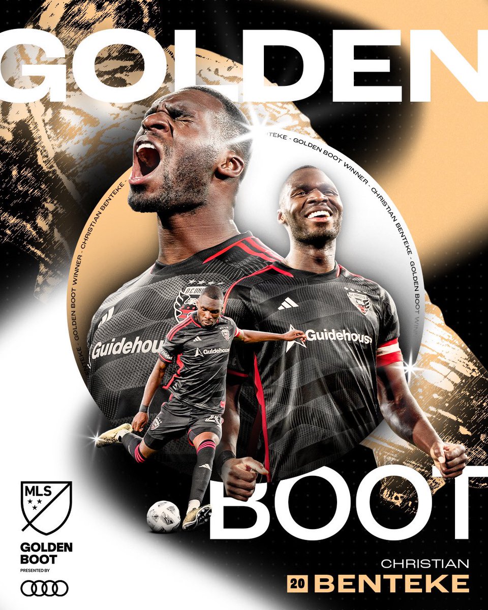 dcunited's tweet photo. Your 2024 MLS Golden Boot winner, Christian Benteke! 👏

MLS Golden Boot presented by @Audi https://t.co/a8dAjyNHUh
