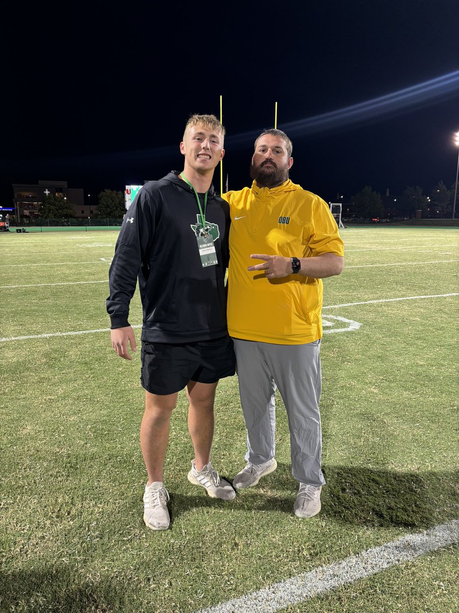 harris_bethea's tweet photo. Had a great night at OBU!!!! @CoachRoberts760 @Taggart_Brown @Zach2Blevins @KodiCrane @dtbrown37 @CoachSimpson43 @coachsand_oval @JasonThomason1 @holden_bremer https://t.co/PEsV4STxkL