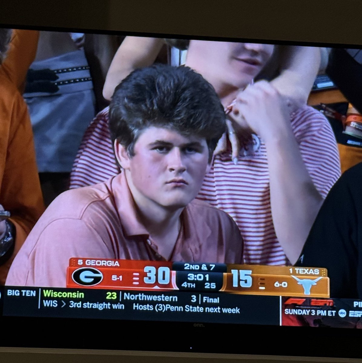 bwill38's tweet image. Mel Kiper’s son at UGA v Texas? #UGAvsTEX