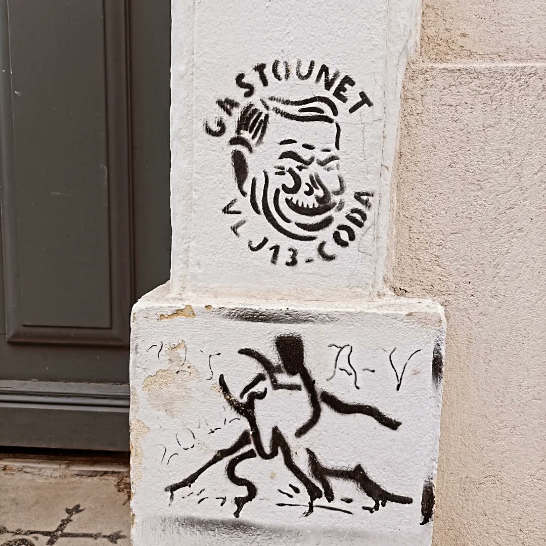 Colloque Gaston Doumergue à Aigues-Vives dans le cadre du laboratoire @CRISES_UPVM. J'y ai parlé de sa mise en mémoire avortée dans les années 30.
Découverte des "empegues", pochoirs des fêtes votives locales sur les façades. <a href="/univpaulvalery/">Université de Montpellier Paul-Valéry</a>