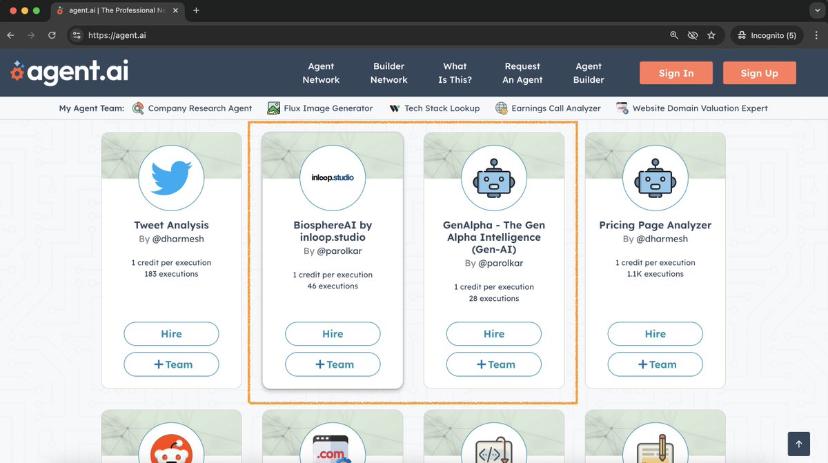 parolkar's tweet photo. My two humble agents have made it to the homepage.  Thanks @dharmesh for the opportunity to work on it. https://t.co/Rzgdz3ZenZ