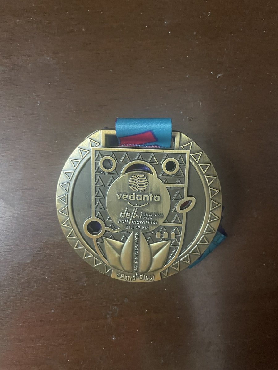 GRACKSUNNY's tweet photo. Not the best timing (1:33:22) @DelhiHM_ but every race teaches us something new. #VDHM2024 #rangdedilli @DelhiHM_ https://t.co/dRiaSakDQa