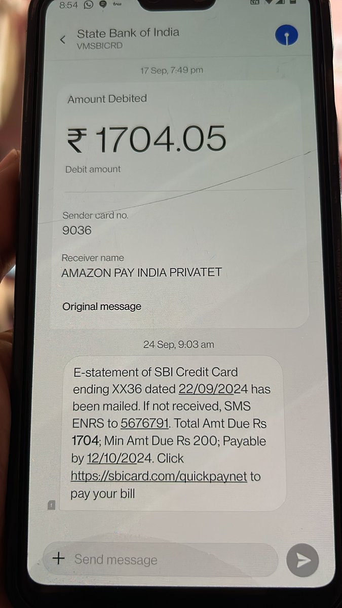 yesShashi's tweet photo. @SBICard_Connect Here is the proof of payment before due date 12-10-2024. #SBICard #CreditScore #fraud by #sbi #creditcard #india https://t.co/zKy6xV31Io