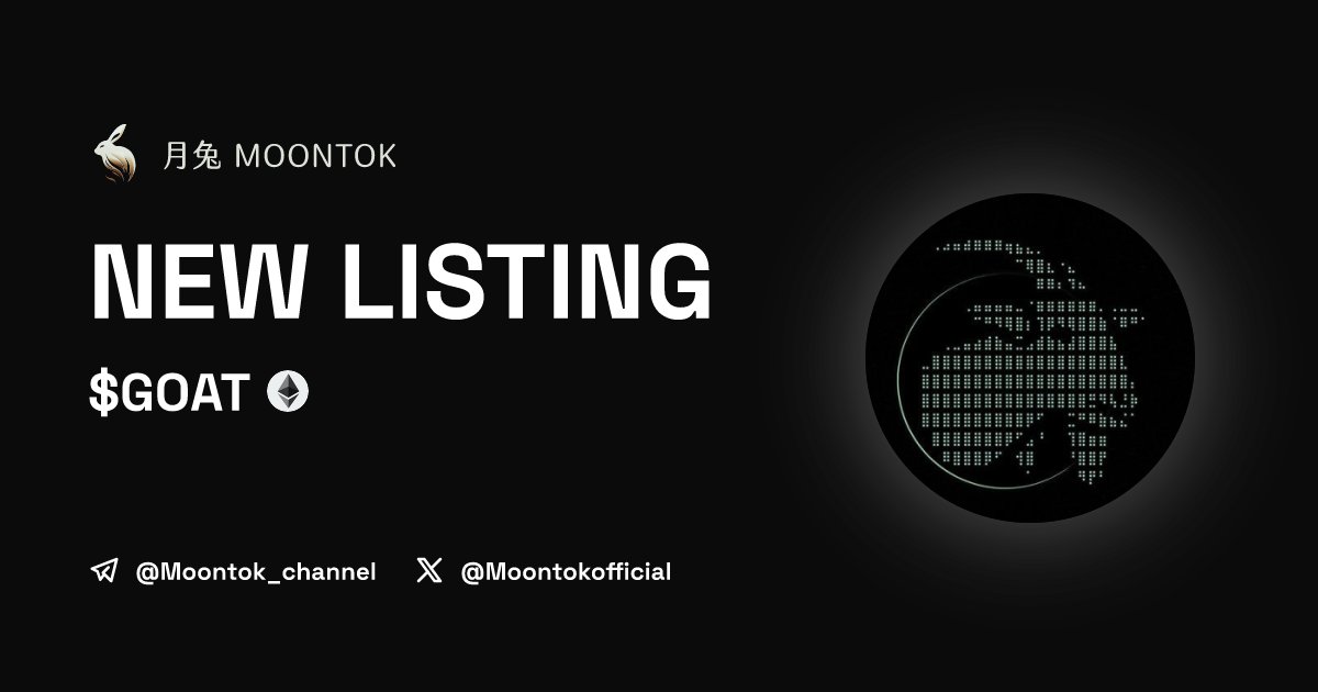 MoontokListing's tweet photo. ⚡ 月兔雷霆 - Moontok Xpress

Goatseus Maximus ( $GOAT )
https://t.co/FsJuRA6JLu

0x5200b34e6a519f289f5258de4554ebd3db12e822

LIQ: $111,234 | MC: $1,048,948

#altcoin #memecoins @GOAT_erc @moontokofficial https://t.co/wctWOszGjf