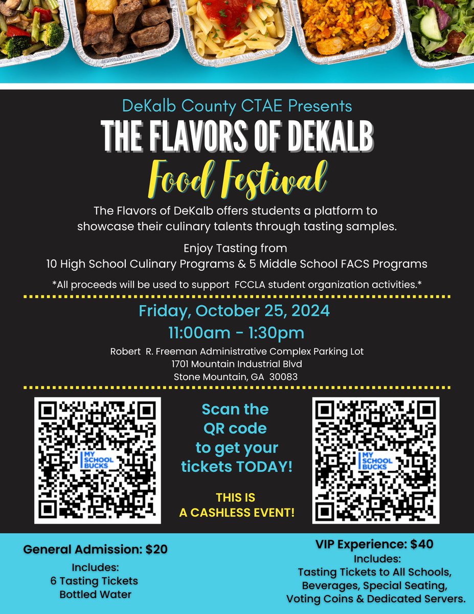 Join us on Oct.25 as we showcase our middle/high school culinary/facs programs in DeKalb County Schools. #ctaedelivers #dcsdctae
