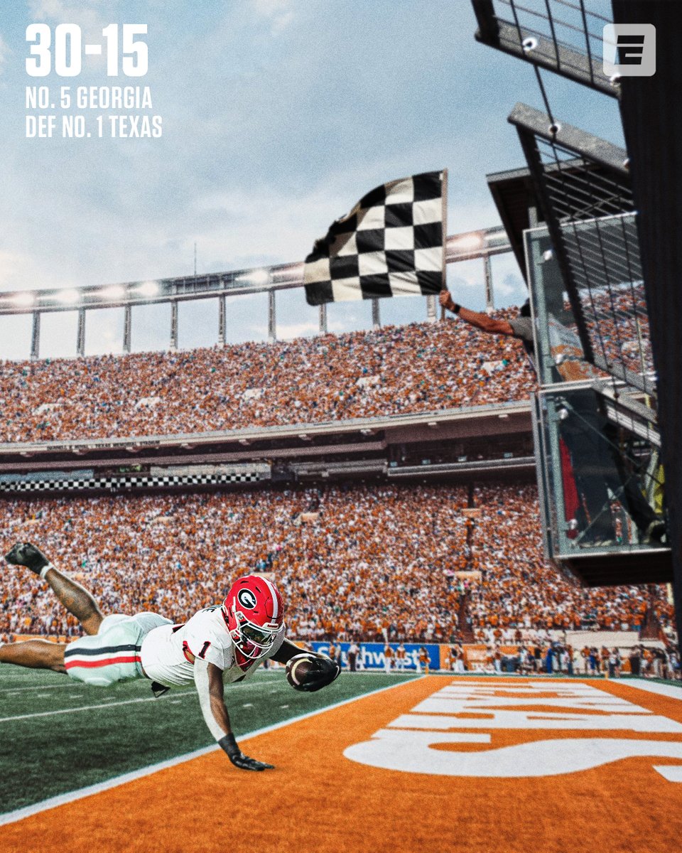 THE DAWGS CROSS THE FINISH LINE 🍿

NO. 5 GEORGIA TAKES DOWN NO. 1 TEXAS ON THE ROAD 😤