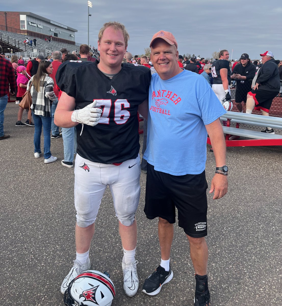 Doug Potthoff (@dougpotthoff) on Twitter photo Witnessed an epic <a href="/wiacsports/">WIAC</a> OT battle today with <a href="/UWRFFootball/">Falcon Football</a> prevailing 40-37 over rival Stout! This big dude, former <a href="/SLPPantherFB/">SLP Panther FB</a> alum, <a href="/PaaverudMax/">Max Paaverud</a> has been a very key factor in getting it done in the trenches for the Falcons offense! Way to go Max!
#PantherWeightRoom! Witnessed an epic <a href="/wiacsports/">WIAC</a> OT battle today with <a href="/UWRFFootball/">Falcon Football</a> prevailing 40-37 over rival Stout! This big dude, former <a href="/SLPPantherFB/">SLP Panther FB</a> alum, <a href="/PaaverudMax/">Max Paaverud</a> has been a very key factor in getting it done in the trenches for the Falcons offense! Way to go Max!
#PantherWeightRoom!