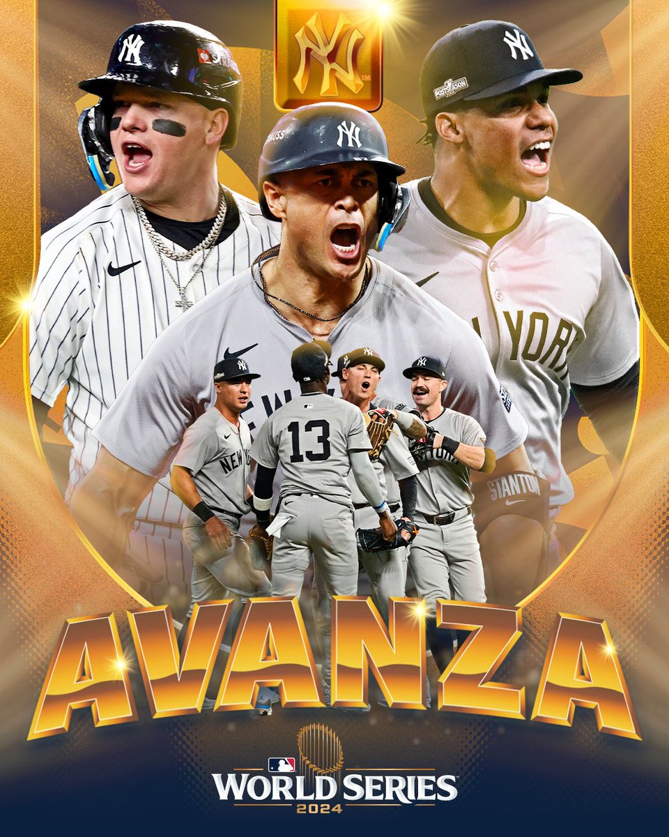 MLB_Mexico's tweet photo. Por primera vez desde 2009:
¡LOS YANKEES VAN A LA SERIE MUNDIAL! https://t.co/V03Bw8Ujio