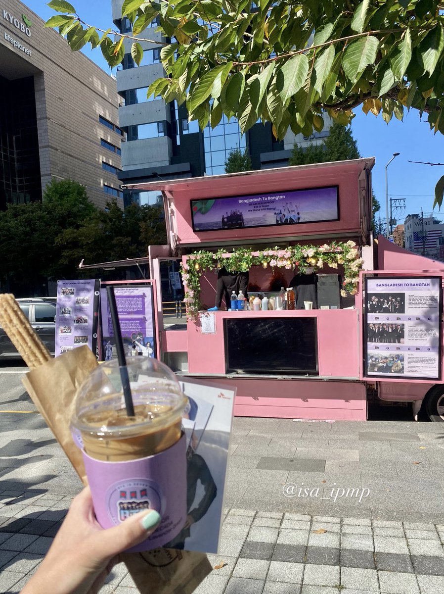 + street and ARMYs with banners giving out Yoongi pcs.

THOSE FLOWERS ARE FAKE. They are not alive. The food and coffee that <a href="/btsbdproject/">BTS BANGLADESH</a> is giving out is literally life, it feeds you. The music is loud, the fake flowers are silent. We win, ARMY. We win, Yoongi. There is no +