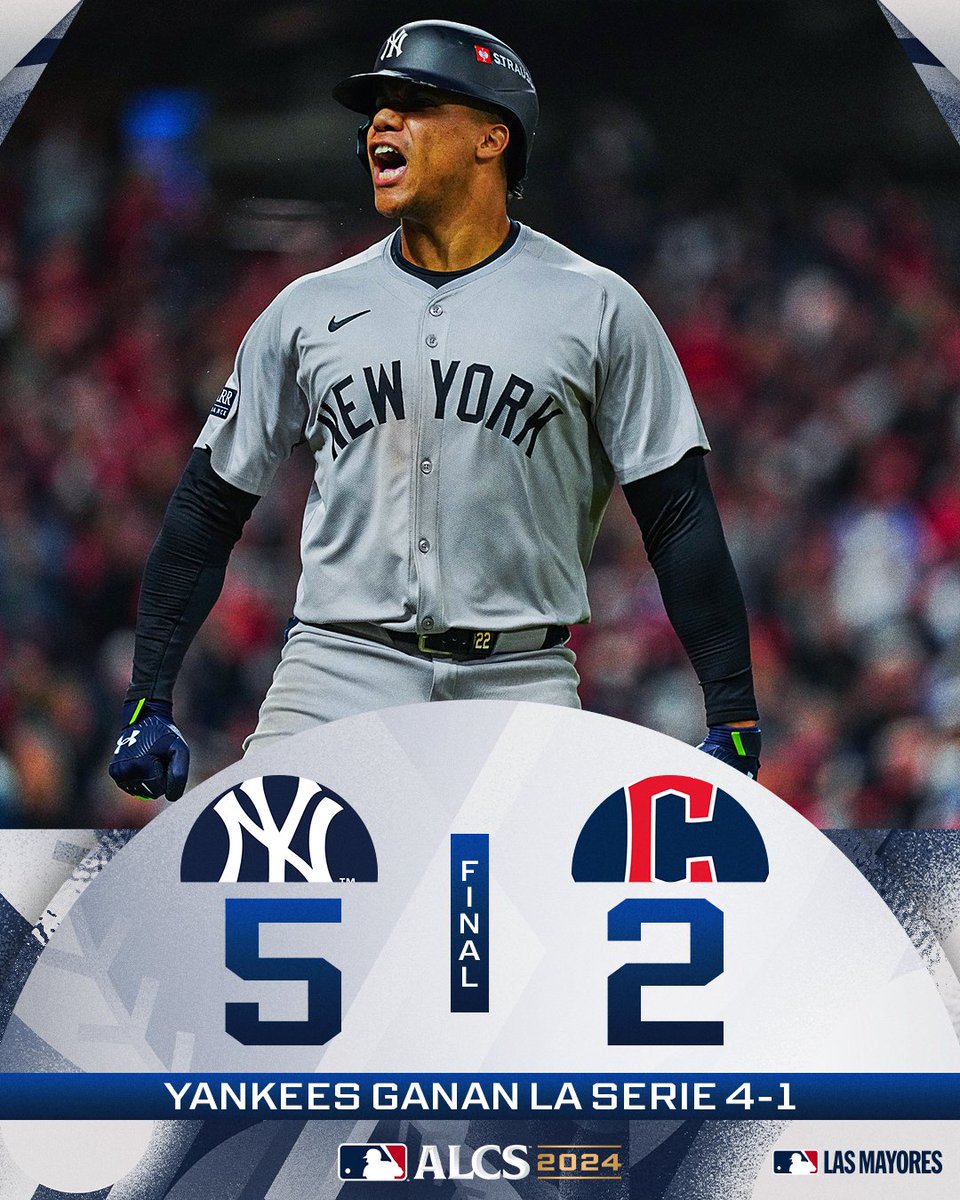mlbespanol's tweet photo. Por primera vez en 15 años, los Yankees participarán en una #SerieMundial.

#Postseason https://t.co/L5NXo4JTjF