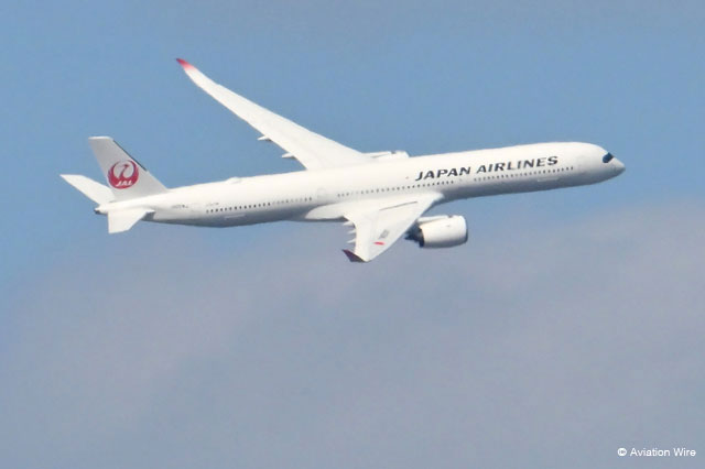 Aviation_Wire's tweet photo. JALのA350-1000 6号機JA06WJが就航。初便はニューヨーク行きJL6便でした。記事はのちほど。#JAL #A35K #A350 #JA06WJ #JL6 https://t.co/oOYAeAXcxt