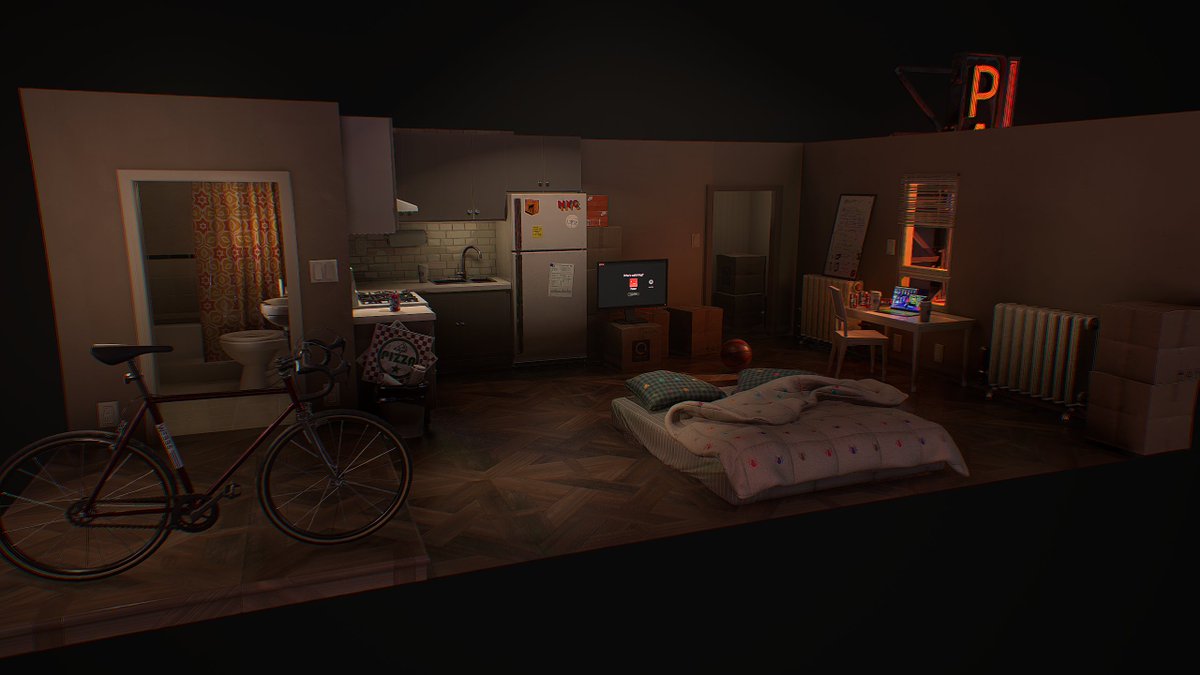 JosephNejat's tweet photo. WIP - Working on Small diorama,  based on spiderverse, Peters apt, inspired to make it more game art, based on style of the game by insomniac.

spiderverse - peters apt https://t.co/PHDV9LcTmT via @YouTube 

@insomniacgames  @SpiderVerse  @autodesk  @marmosetco  #gameart  #art https://t.co/SJHRJ09gE8