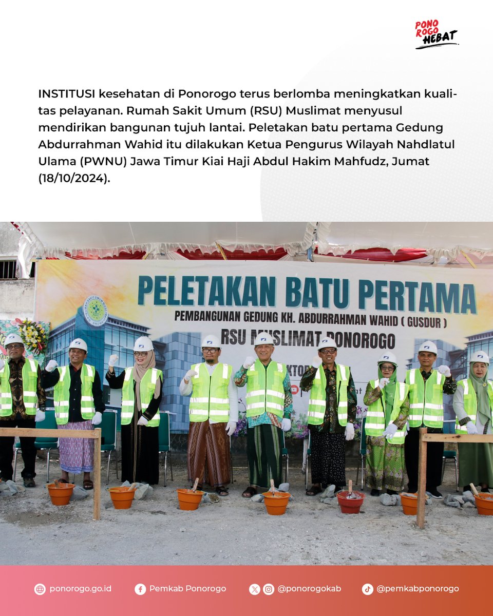 PonorogoKab's tweet image. “Mengakomodasi kebutuhan pelayanan kesehatan masyarakat di Ponorogo,” terang Andi. 

Selengkapnya: ponorogo.go.id

#ponorogoHEBAT #ponorogokab #rumahsakit #rs #muslimat #nu