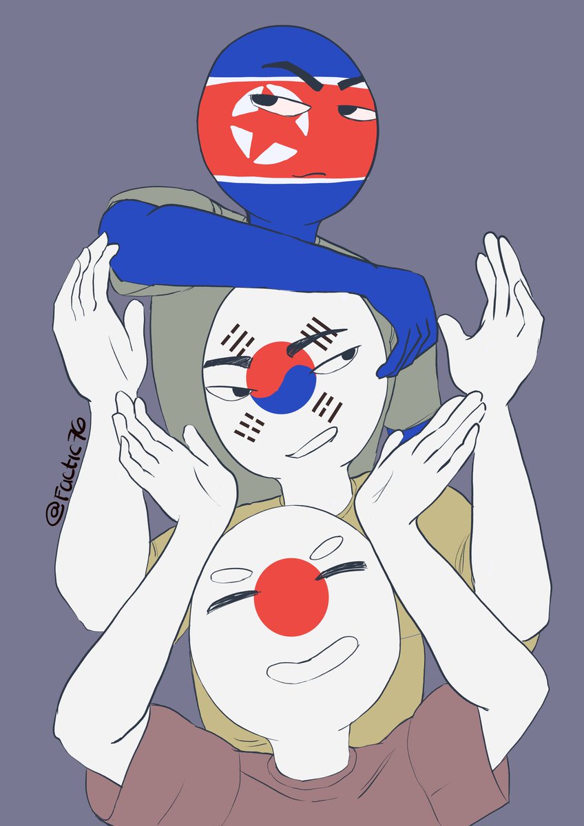 factic76's tweet photo. 🇯🇵🇰🇷🇰🇵
#CountryHumans
#countryhumansCoreadelsur
#countryhumanscoreadelnorte
#countryhumansjapon https://t.co/gzBQA9ILWr