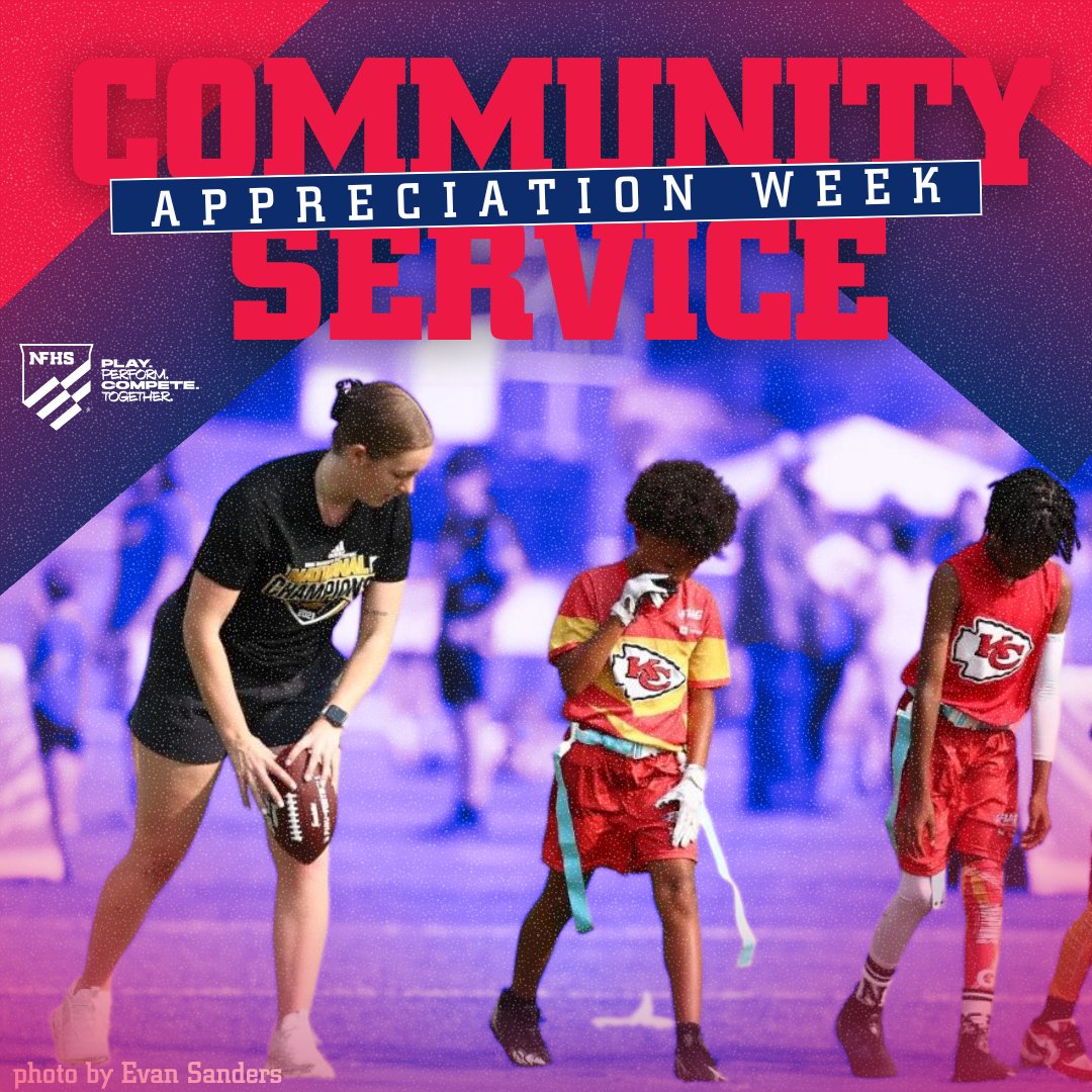 NFHS_Org's tweet photo. High School athletics & activities build community.
This week, take some time to give back! Tag a charity or nonprofit below to raise awareness for a cause that matters to you 👇
#CommunityServiceWeek #HSActivitiesMonth https://t.co/mHVDA4xhXO