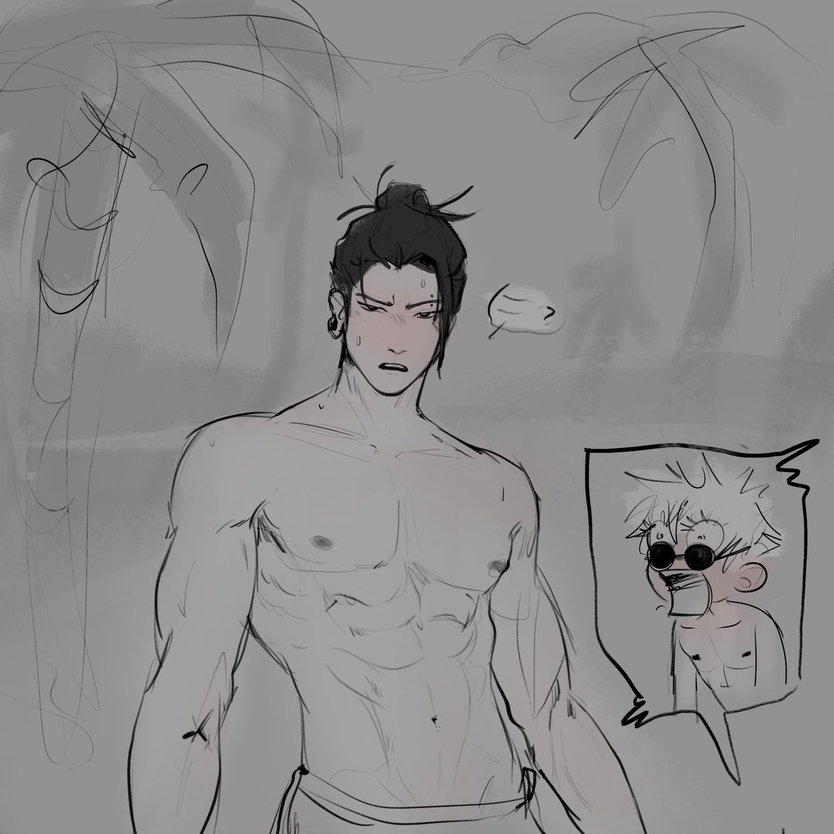 Gravitraine's tweet photo. More practice! inconsistent art style warning !! :( #gego #satosugu https://t.co/9JtAqSh7o5