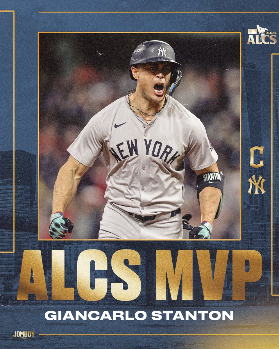 TalkinYanks's tweet image. Giancarlo Stanton is the ALCS MVP!