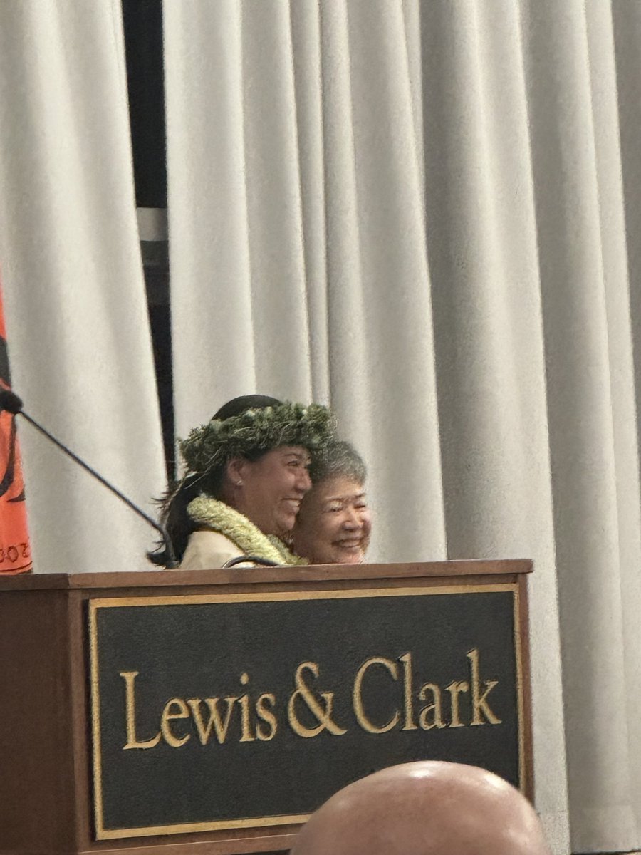 LCOttsTen's tweet photo. Amazing weekend celebrating Lisa Harunaga as she was inducted into the L&amp;C Hall of Fame.  Parents Keith and Patricia surprised her with their attendance as she entered the Hall, true to her style, humbly, thankful, and with so much love for her family.  #mahalo #ohana #rollP10S https://t.co/CY6NqmHXdp