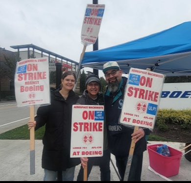 Boeing Machinists Picket lines are running 24 hours a day you can head down to any of the halls to show up in solidarity: 

Seattle: 9125 15th Place S, Seattle, WA 98108
Everett: 2407 106th St SW, Everett, WA 98204
Renton: 233 Burnett Ave N, Renton, WA 98057