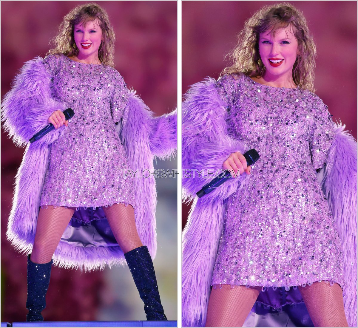 tswiftstyle's tweet image. SECTION 10: Midnights, Version 7. @taylorswift13 in custom Jenny Packham dress and coat.