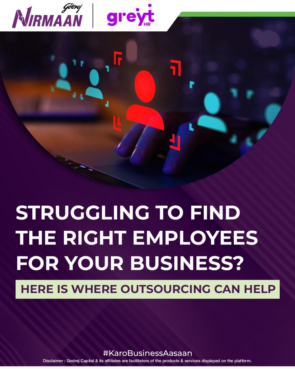 Nirmaan_GC's tweet photo. Kuch cheezein experts hi kar sakte hai. 
​
Get GreytHR to help find the best fit for your business and grow. 

#GodrejNirmaan #Nirmaan #KaroBusinessAasaan #Outsourcingservices #HumanResources #GreytHR https://t.co/qMQzXlnhHV