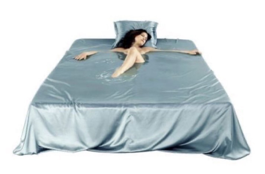 This is what it feels like to go to bed freshly bathed, shaved, creamed and with clean sheets