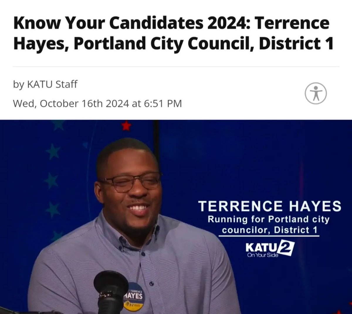 Thank you KATU News for giving candidates an opportunity to let voters know who they are in short interviews for "Know Your Candidates 2024". With so many of us running, this is great for voters who don't have a lot of time to digest all the information that's out there! 🗳️