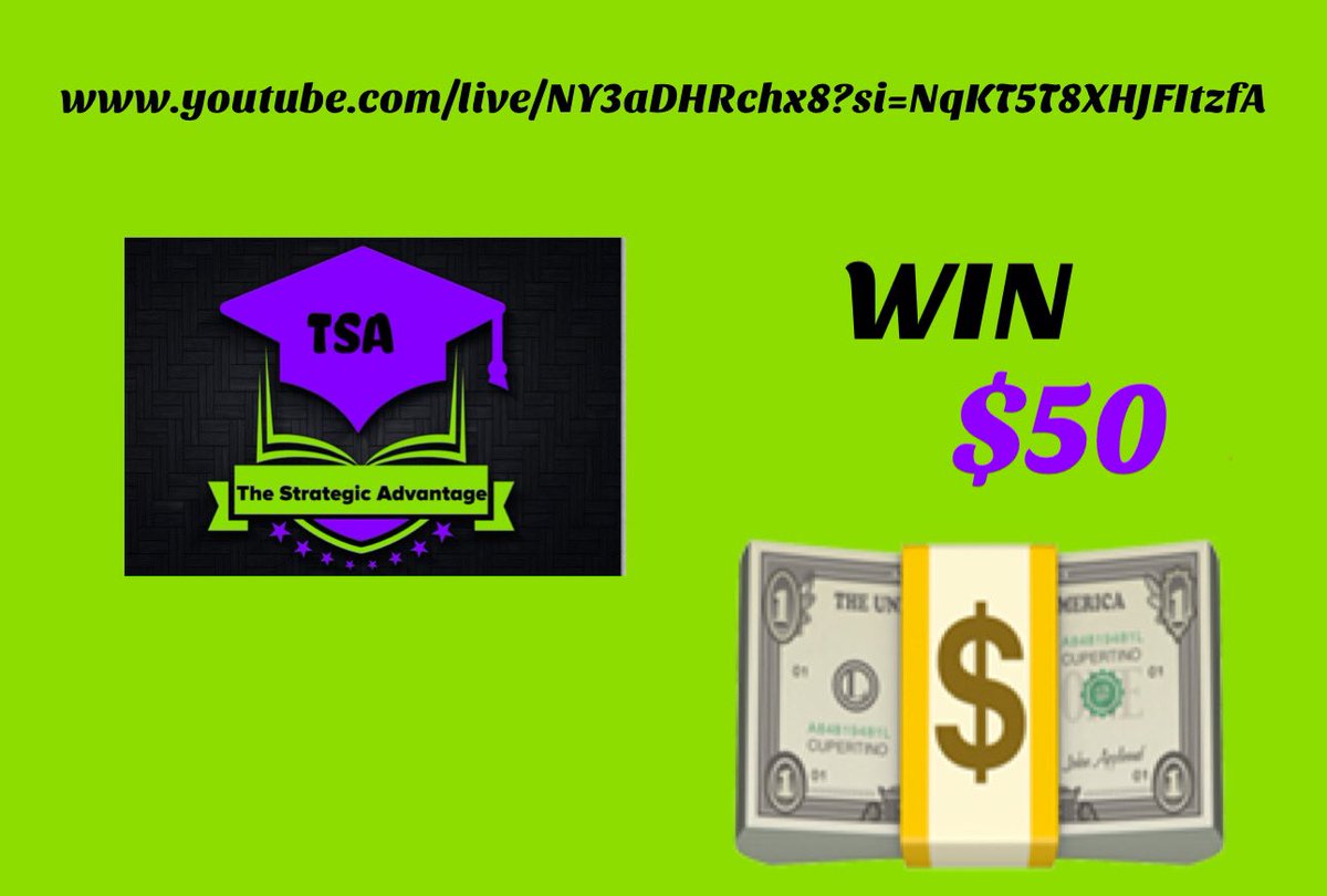 RAS365's tweet photo. 💵Who needs lunch money? I got you! 💵

Subscribe to my YouTube channel 
https://t.co/GvwWW9yh2Y

View and LIKE the video, “Establishing a school climate for success” and be entered into a drawing for $50 cash! 💵

It’s just that simple. Drawing take place at Noon Friday, 10/25/24. 🎊