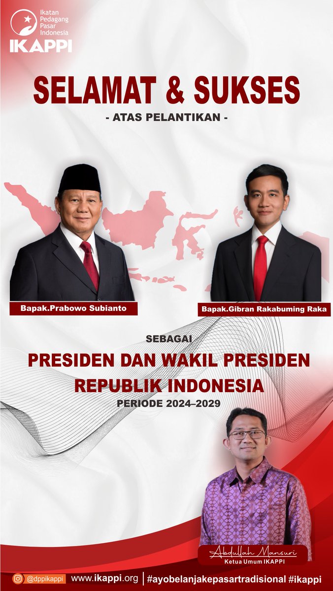 Selamat dan sukses Bapak presiden RI <a href="/prabowo/">Prabowo Subianto</a>