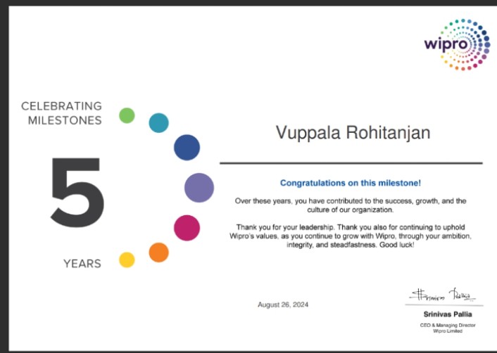 anjan_rohit's tweet photo. 5 years down, a lifetime of memories and growth at Wipro! 🎉
Grateful for the opportunities, challenges, and incredible team that have made this journey so rewarding. Looking forward to many more years of innovation and collaboration.
#Wipro #WorkAnniversary #5YearsStrong
#wipro https://t.co/vVkgZrC7Ck