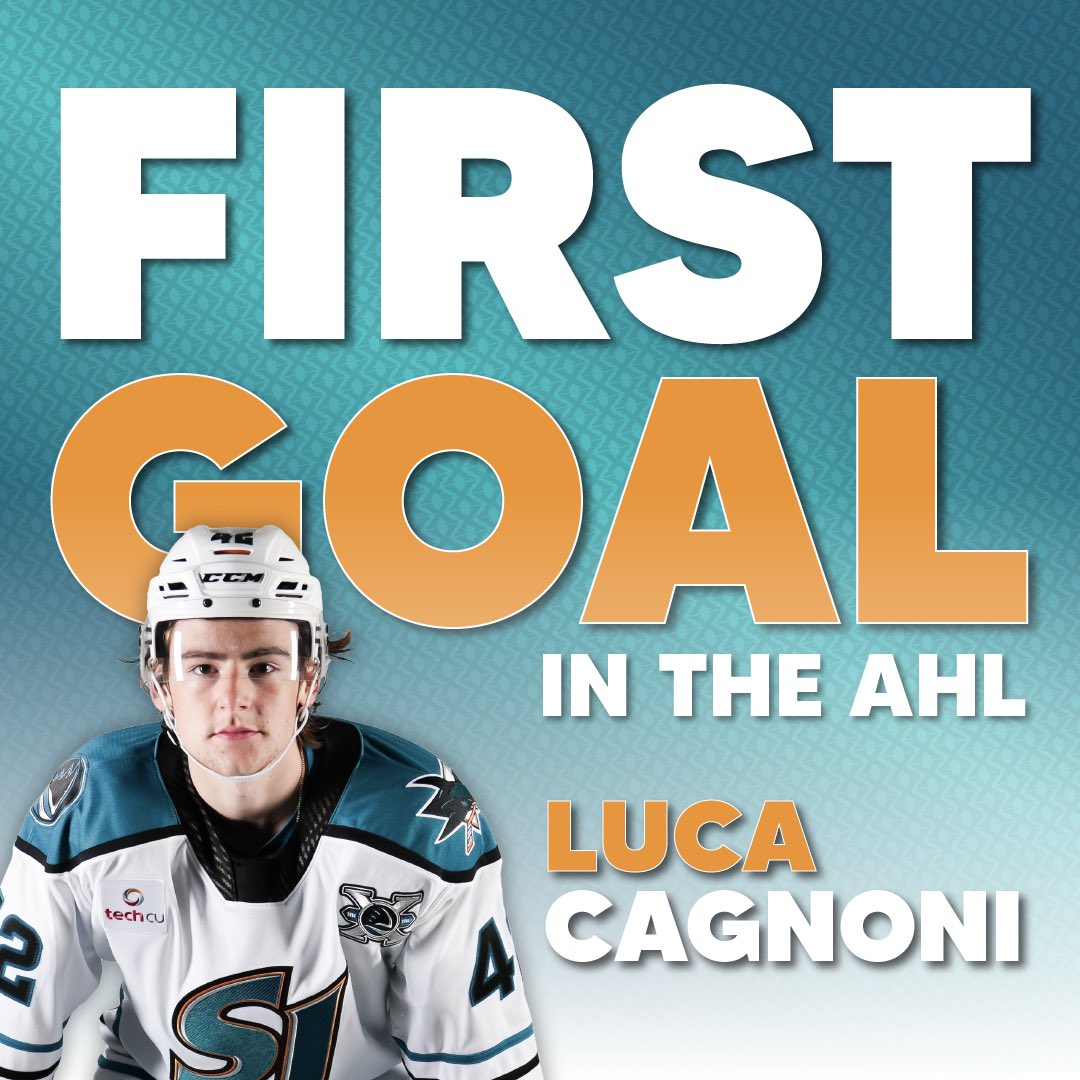 sjbarracuda's tweet photo. Luca Cagnoni with his first AHL Goal! 🚨 https://t.co/4FpDNVpzbe