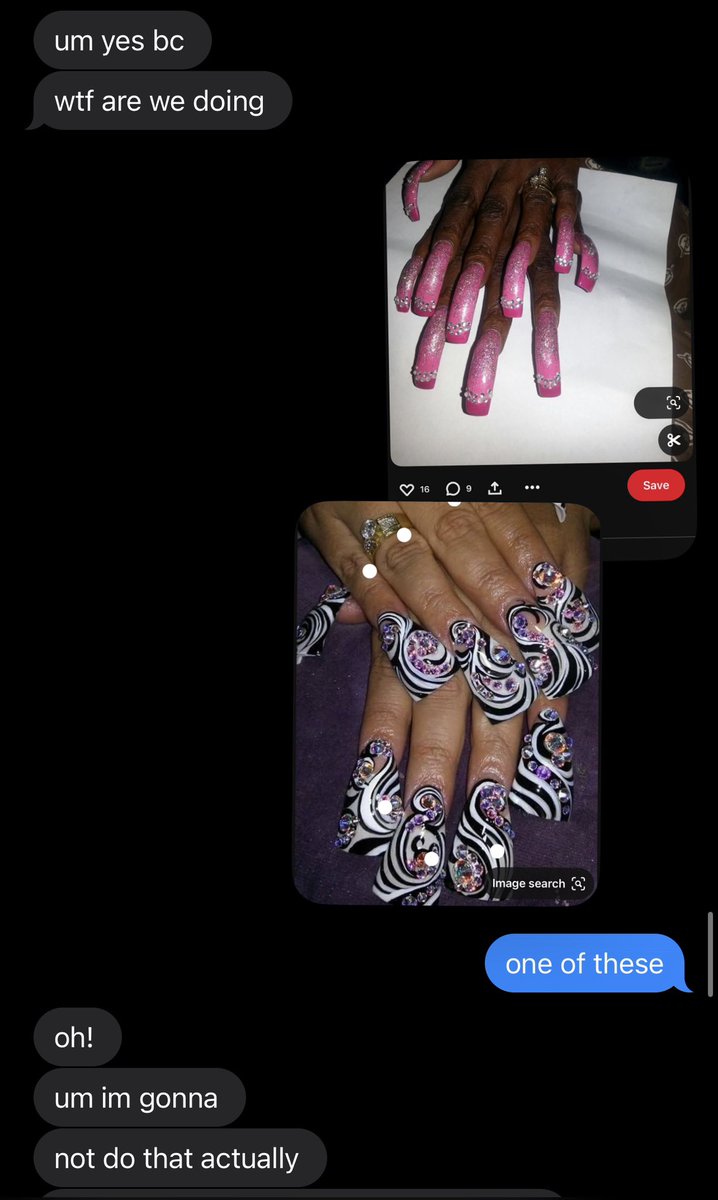 ok but me texting her looks like this