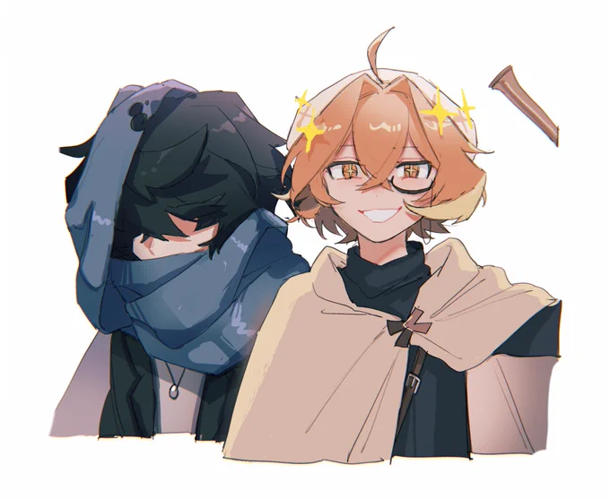 左役さま()に #Skeb リクエストさせていただいたイラストの自慢です!さまざまな二゛人゛…!!本当にどれも構図が素晴らしすぎる茶髪は着替えたがりなので(?)やたら服の差分があるんですが、いろんな衣装で描いて頂けてマジ恐縮だし嬉しすぎ…!ありがとうございました!! 