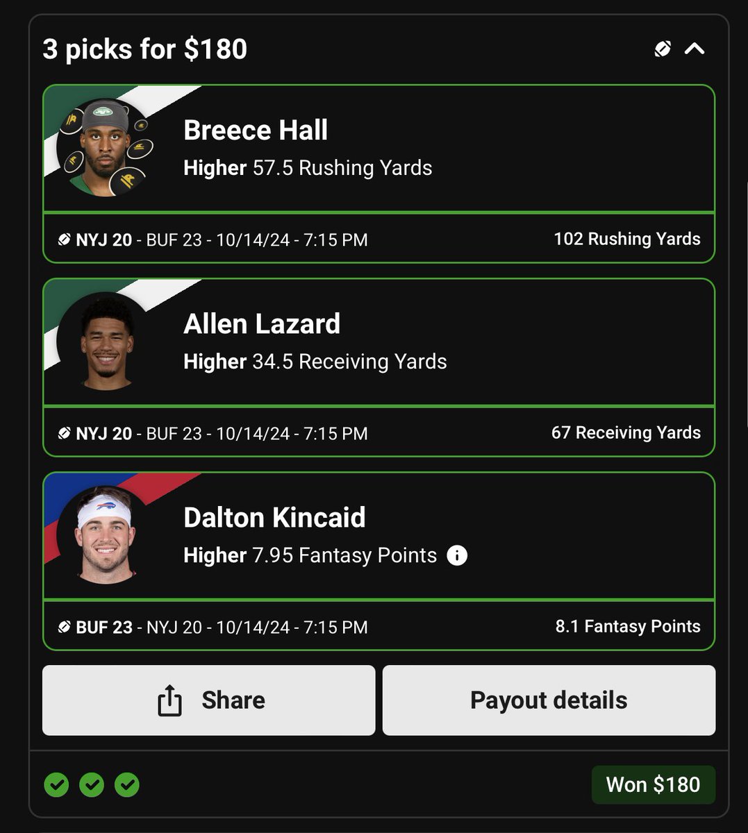 BetWithRC's tweet photo. Welcome to our page, here are some of the wins from last week, tomorrow we make our debut on twitter. It’s going to be a good one. Follow our page for some free picks starting the London game.  #nflbets #UnderdogFantasy https://t.co/uyuqK91EDy