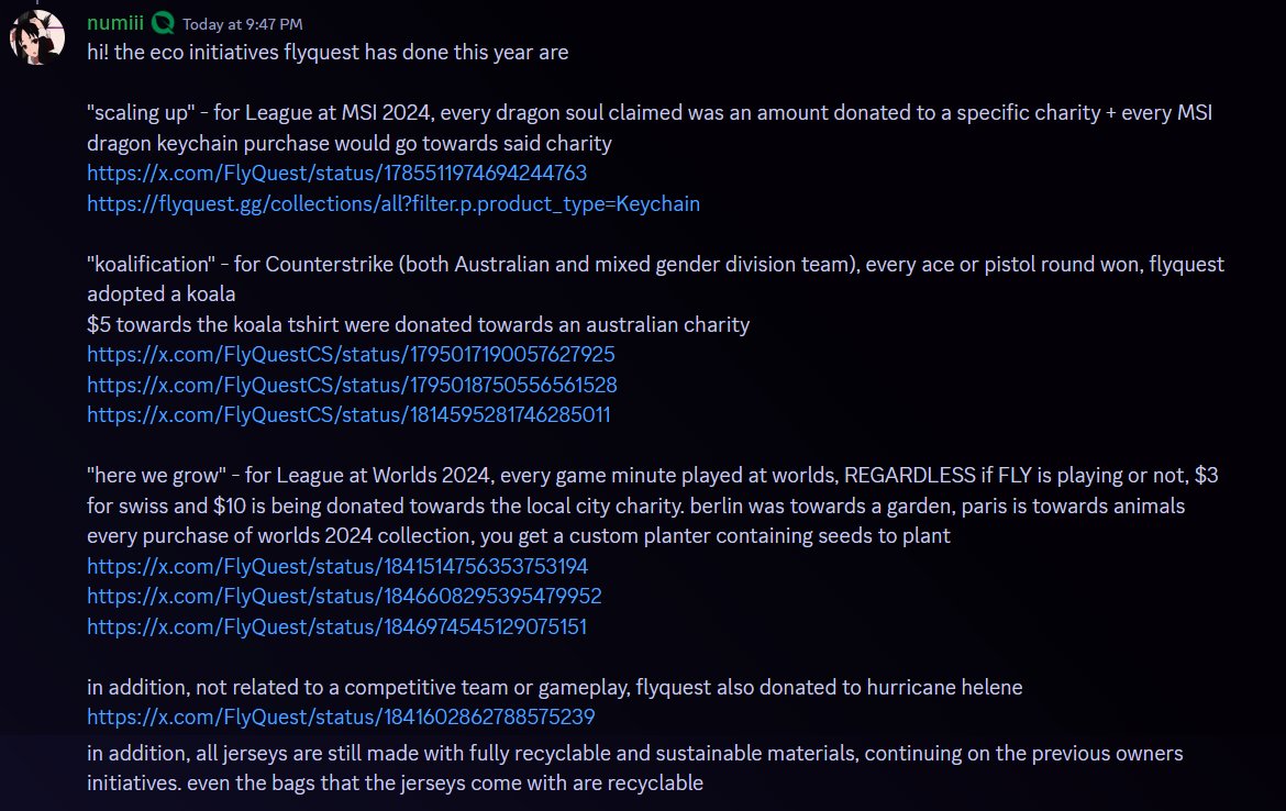every once in a while people say flyquest don't do charity initiatives like before well here is what i'd like to point out to you