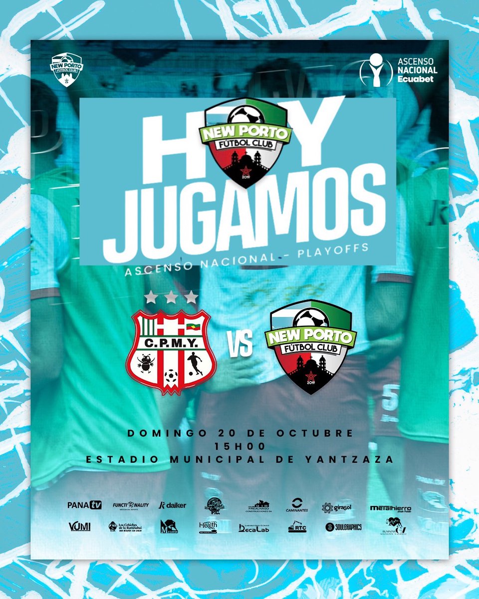 NewPorto_Fc's tweet photo. ¡Hoy es el día! VAMOS NEW MATAR O MORIR 🦾🩵⚽️

#VamosNew🩵
#TodosJuntos🫱🏼‍🫲🏾
#AscensoNacionalEcuabet🇪🇨 https://t.co/Y1n73DsQ7l