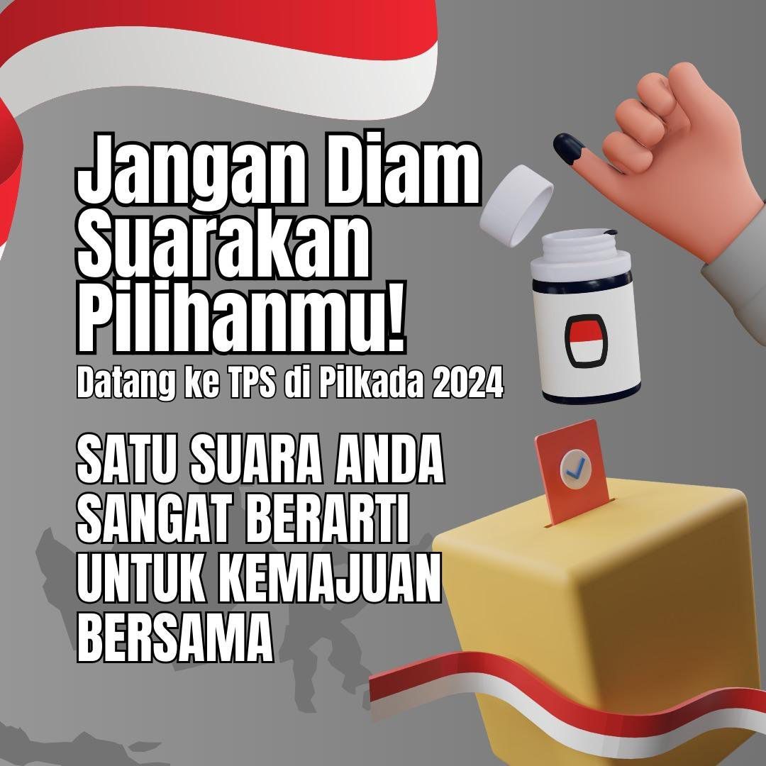 digeft's tweet photo. Mari bersama sukseskan Pilkada, jangan Golput tentukan calon pemimoinmu #SukseskanPilkada2024 https://t.co/rDhJ0jG38l