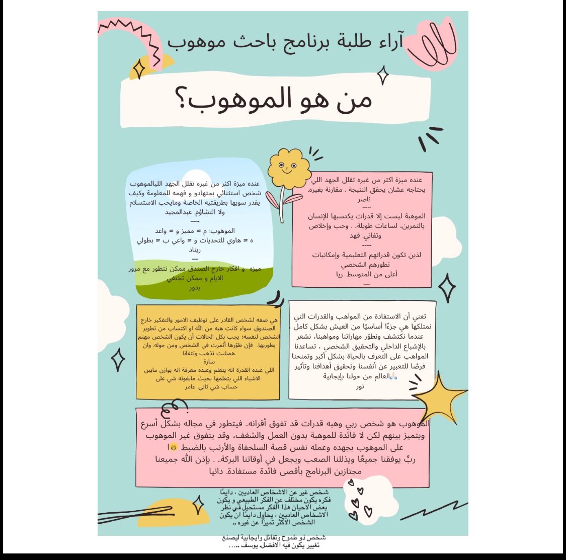 jdyousef's tweet photo. اول دفعه من لرحلة باحث موهوب. كل التوفيق #إدارة_استقطاب_ورعاية_الموهوبين https://t.co/0osDK3ZDcx