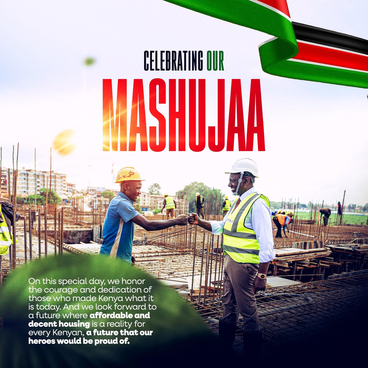 Today, as we celebrate the bravery, dedication, and sacrifice of all our heroes who have shaped our great nation, let us not forget our place, as the youth of this country. We are the future and must firmly take our place as green warriors.

Happy Green Mashujaa day