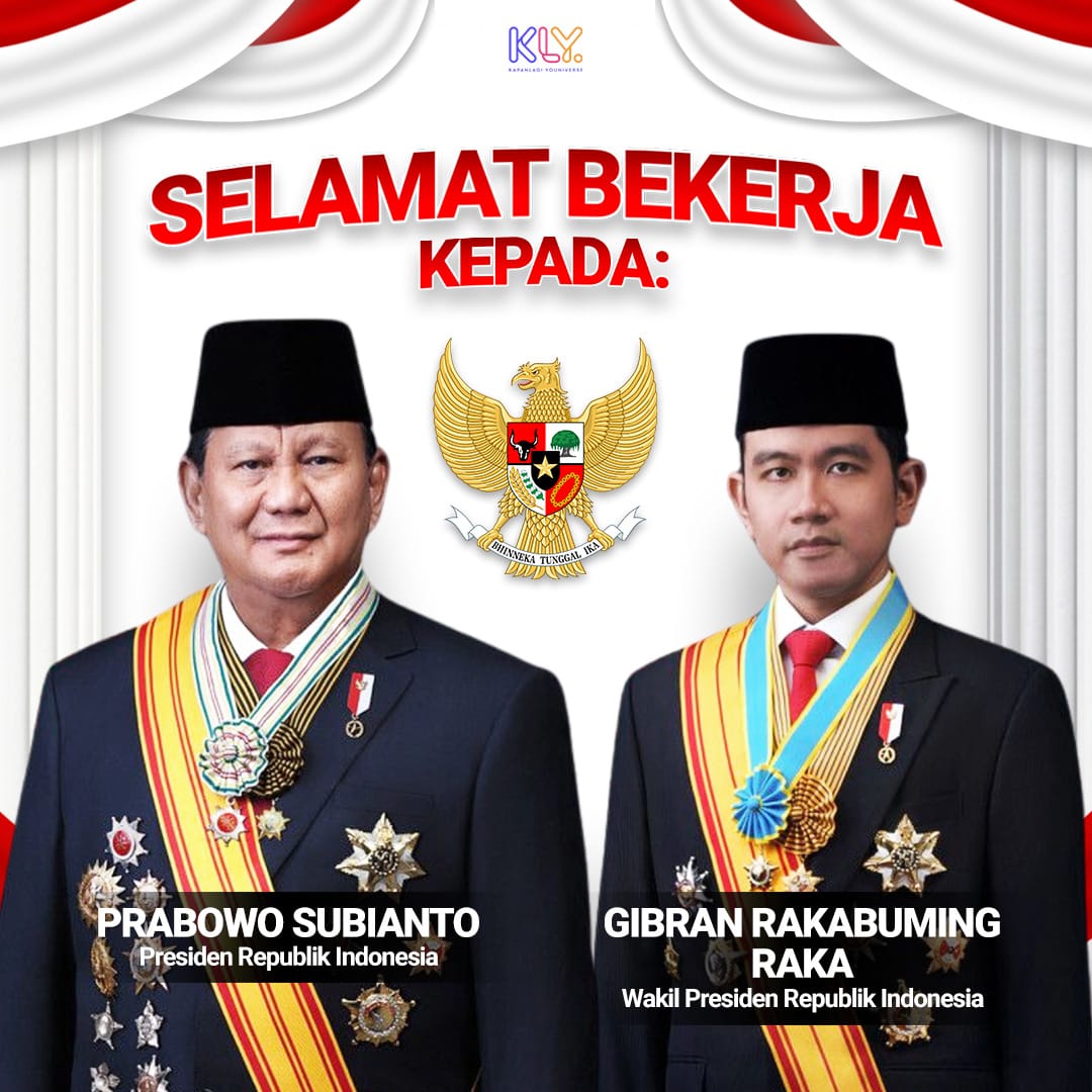 SELAMAT BEKERJA PAK PRESIDEN <a href="/prabowo/">Prabowo Subianto</a> dan Mas Wapres Gibran <a href="/gibran_tweet/">Gibran Rakabuming</a>

#TerimaKasihKominfo
Irish Bella Abu Janda Menang  Novi Saliba Presiden Rp 1 Indah G