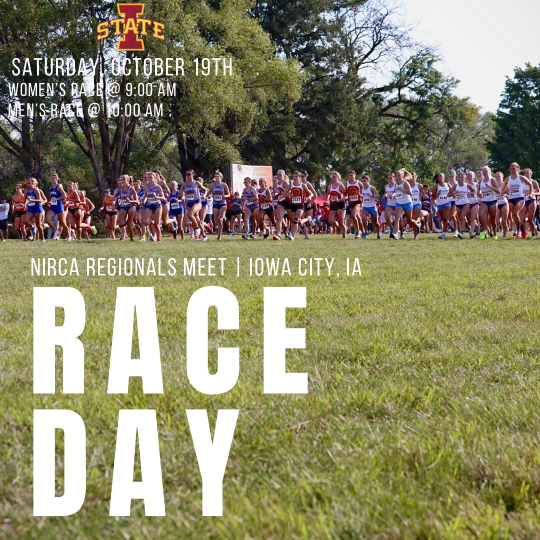 Run_ISU's tweet image. Race Day😌
NIRCA Regionals Meet
📍where: Iowa City, IA
⏰ when: women’s race 9:00am start | men’s race 10:00am start

Let’s do this Cyclones🏃🏼‍♀️🏃🏼