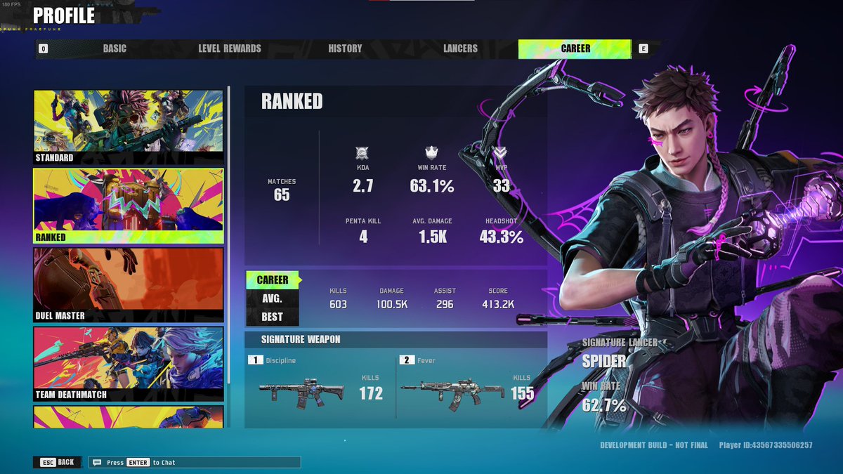 justcateee's tweet photo. Day 2 of playing #FragPunk ... Top 193 .. after nap last day of pushing leaderboard and Master atleast. https://t.co/ZjGPLgFVbn
