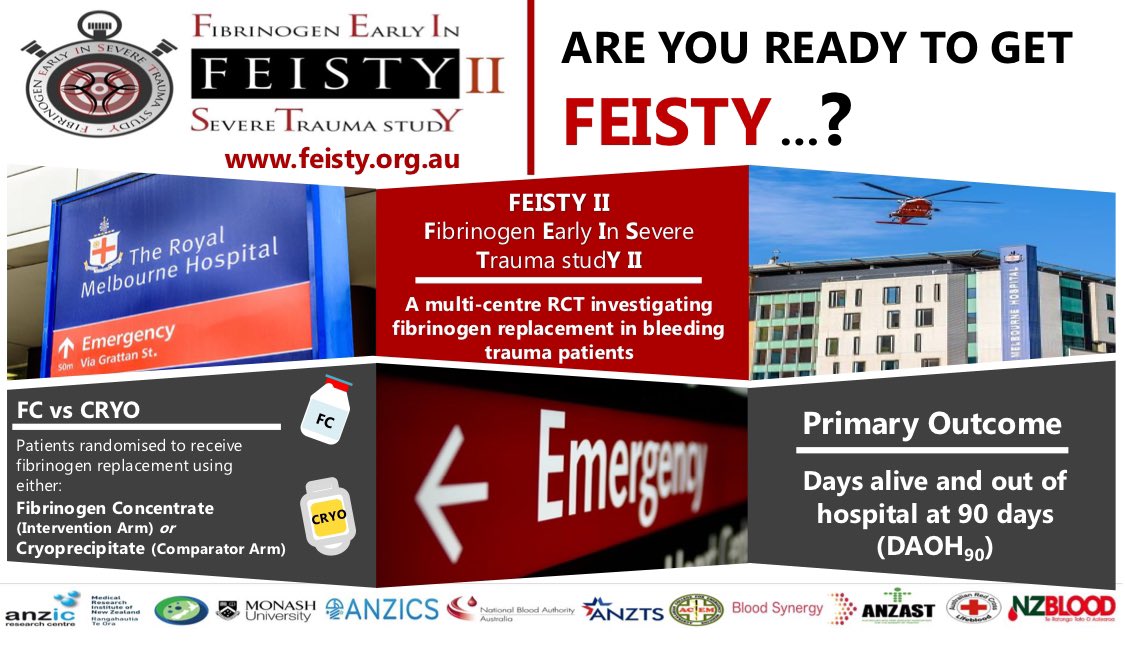 FEISTY_RCT (@feisty_rct) on Twitter photo RMH <a href="/TheRMH/">The Royal Melbourne Hospital</a> recruits in the first week of going live! Many thanks to the trauma team @TraumaKate_Au Excited to have both MTC in Victoria recruiting <a href="/BloodSynergy/">Blood Synergy</a> <a href="/anzicrc/">anzicrc</a> <a href="/TraumaANZ/">Australian & New Zealand Trauma Society</a> RMH <a href="/TheRMH/">The Royal Melbourne Hospital</a> recruits in the first week of going live! Many thanks to the trauma team @TraumaKate_Au Excited to have both MTC in Victoria recruiting <a href="/BloodSynergy/">Blood Synergy</a> <a href="/anzicrc/">anzicrc</a> <a href="/TraumaANZ/">Australian & New Zealand Trauma Society</a>