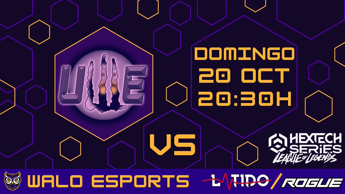 🚨MATCHDAY🚨
Hoy nuestros chicos de #WaloEsports se enfrentan a #UltraWhiteEnerchigas en la jornada 2 de #HextechSeries 

¿Conseguiremos la segunda victoria consecutiva?👀

🦉Nos vemos a las 20:30 en el canal de Twitch de <a href="/kingnawl/">KingNa ✨</a> (enlace se adjuntará más tarde)