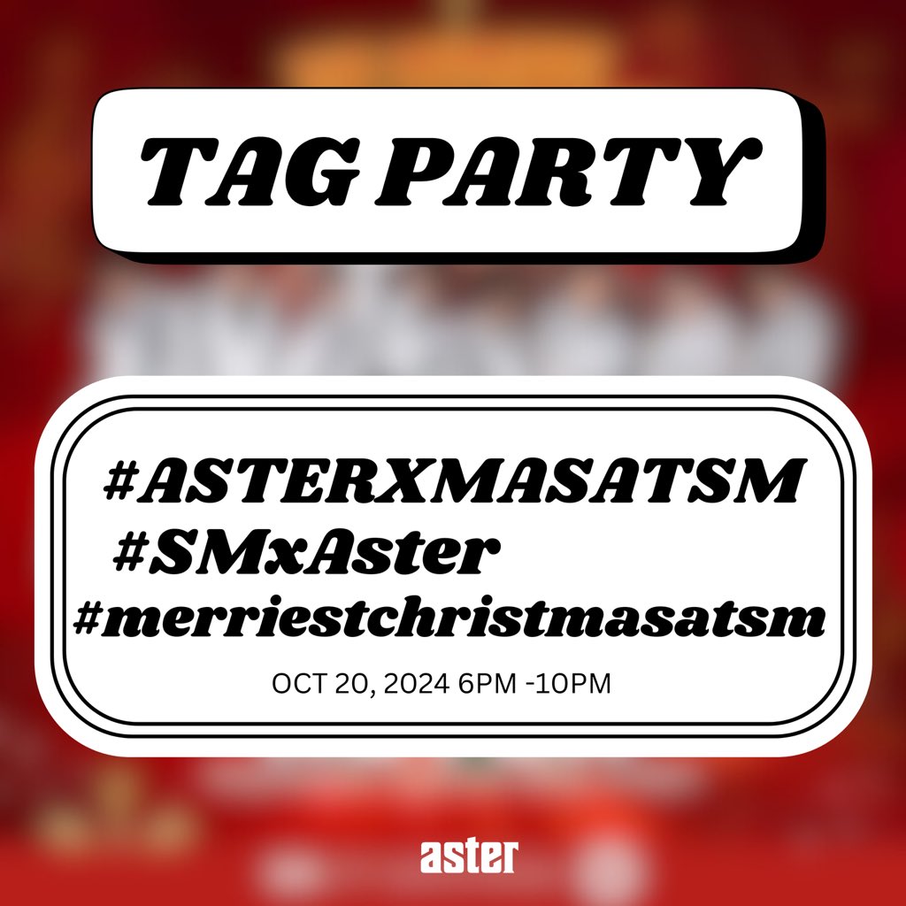 _geeclipse's tweet photo. Join us in support of @aster_gee today!

Use the hashtags: 
#ASTERXMASATSM
#SMxAster
#merriestchristmasatsm #ASTER_Gee #ASTER https://t.co/e0FWMGdWJ5