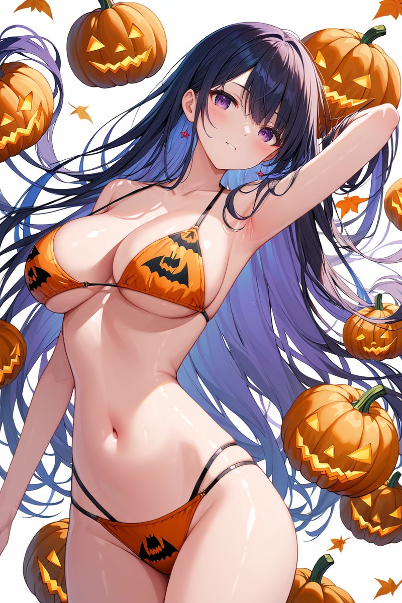 #AIイラスト
241020④
今日も1日お疲れさまでした🤗🧡👙
カボチャパレード💕🎃🎃🎃