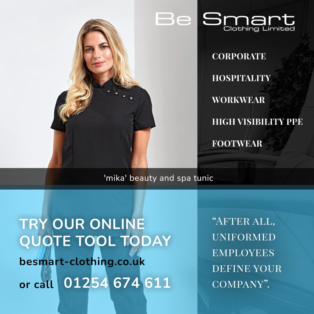 besmartclothing's tweet image. besmart-clothing.co.uk/catalogue/sear…
The Mika Beauty Tunic comes with a stylish mandarin collar with satin piping along the edge. Four feature buttons and satin trim add elegance and the princess seams and bust darts provide a flattering fit for all.
#MikaTunic #BeautyTunic #SpaUniform