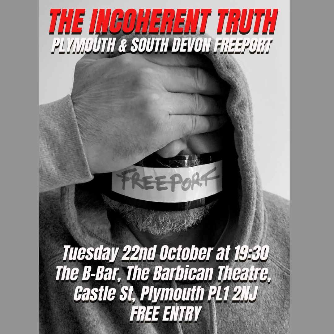 the PRSD (@prsd) on Twitter photo Can you believe some people still don't know about the Plymouth Freeport, let alone its implications?
<a href="/JimFunnel1/">Jim Funnell</a> will explain how public land is being turned to private profit
đź“…7.30pm Tue 22 Oct
barbicantheatre.co.uk/whats-on/plymo… Can you believe some people still don't know about the Plymouth Freeport, let alone its implications?
<a href="/JimFunnel1/">Jim Funnell</a> will explain how public land is being turned to private profit
đź“…7.30pm Tue 22 Oct
barbicantheatre.co.uk/whats-on/plymo…