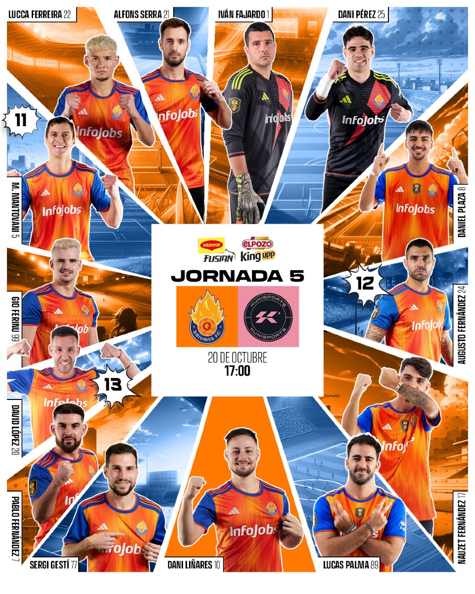 𝐉𝐎𝐑𝐍𝐀𝐃𝐀 5🔔

🗓️ DOMINGO 20 DE OCTUBRE
⏰ 17:00🇪🇸
📍 Cupra Arena
🆚 <a href="/kunisports/">小学校体育</a>

VAMOS A POR EL PARTIDO CON MÁS GANAS QUE NUNCA, VAMOS A POR LA VICTORIA. MANDAD VUESTRO KI A LOS GUERREROS.🔥🐉🧡💙

#vamossaiyans🧡💙