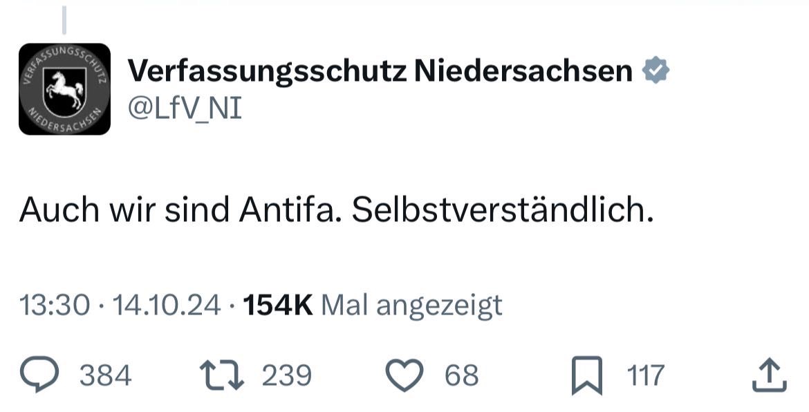 Sie haben es geschafft!
Dieses Land ist vollkommen im Arsch!

#Antifa